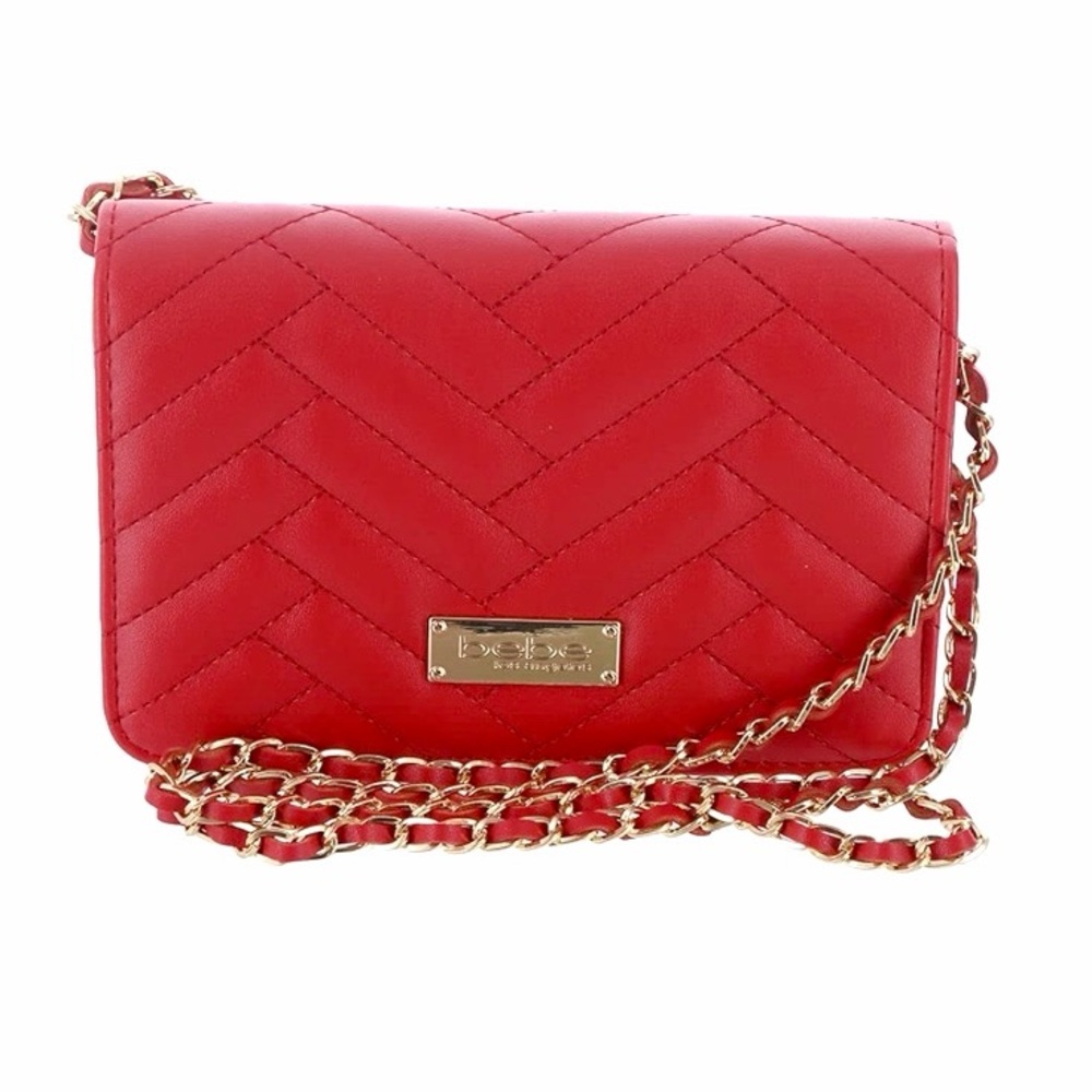 NWT | Bebe | Sophia Red Small Quilted Crossbody Bag